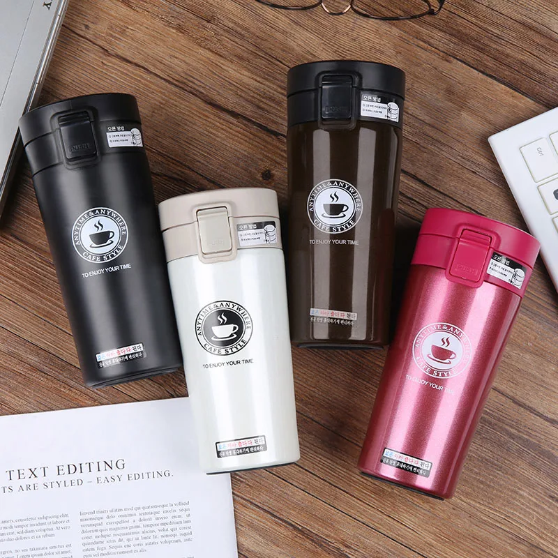 

380ml Double Wall Stainless Steel Vacuum Flasks Car Thermo Travel mug portable thermoses portable drinkware coffee tea Thermocup