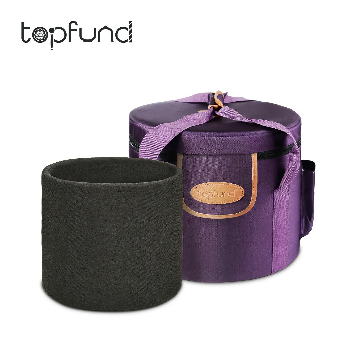 Переноска хрустальных Поющая чашек topфонд 8 дюймов сверхпрочный холст фиолетовый