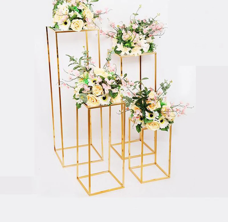 

Металлическая рамка для свадьбы дорога свинцовый стенд цветок полка стеллажи Геометрическая бутафория для украшения вечерние фоновые украшения сцены