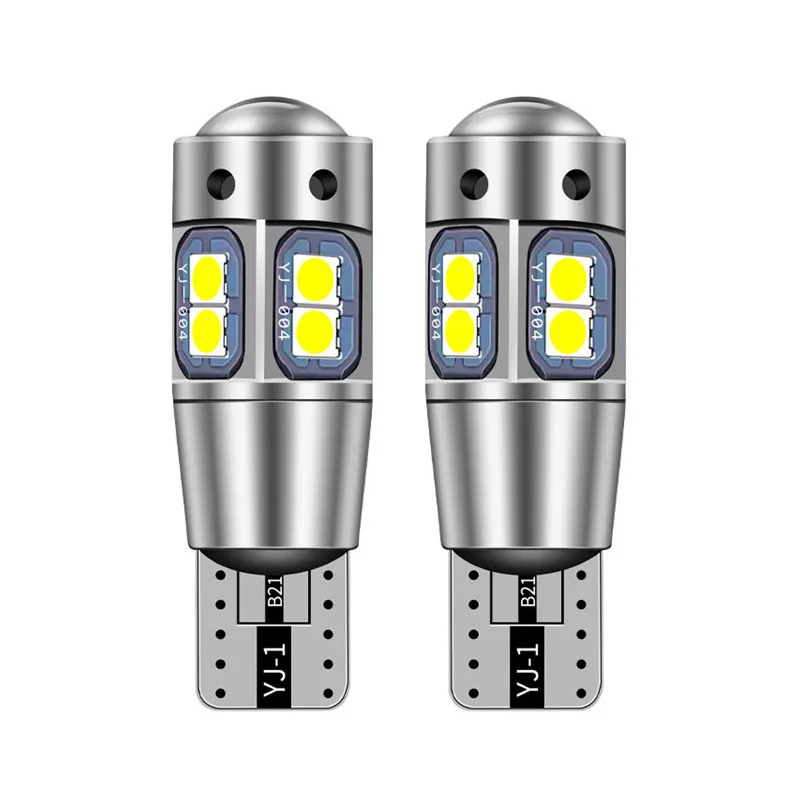 

2PCST10Automotive LED decoder T10 3030 10SMD width indicator lamp infinite highlight LED10 lamp car bulb