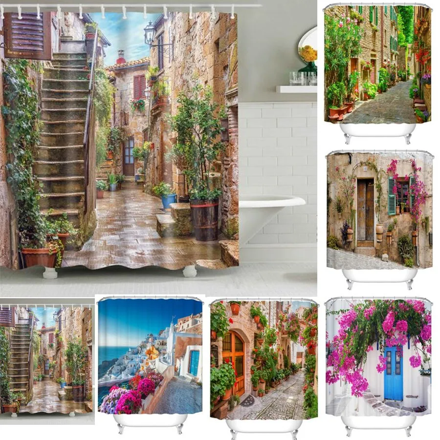 Садовые Цветочные Розы занавески для душа водонепроницаемые ванная комната