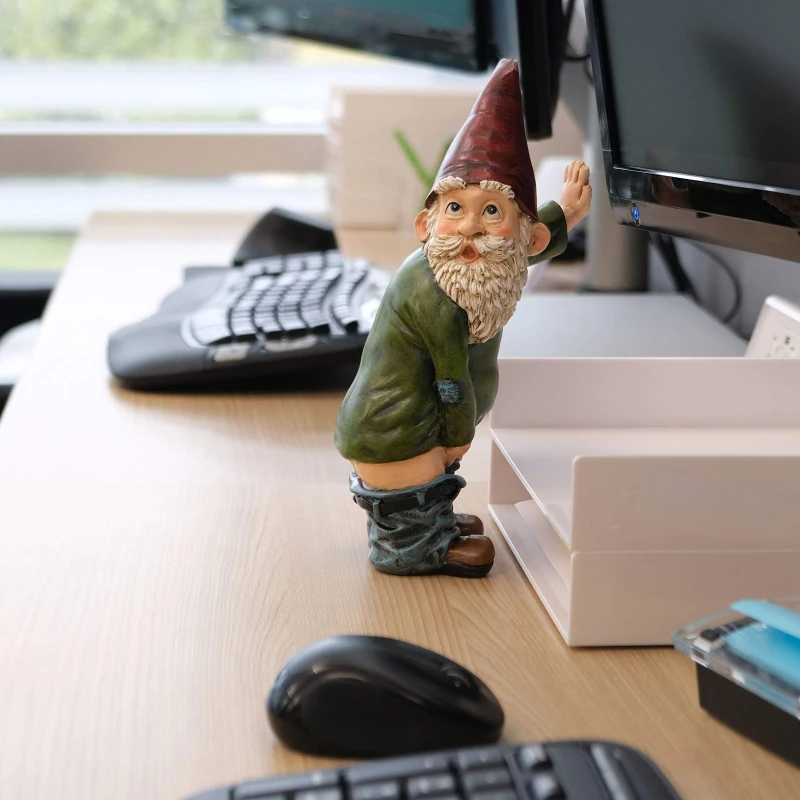 

Resin Naughty Garden Gnome Garden Statue Christmas Dress Up Garden Decoration Resin Gnome Christmas Resin Gnome New Hogard