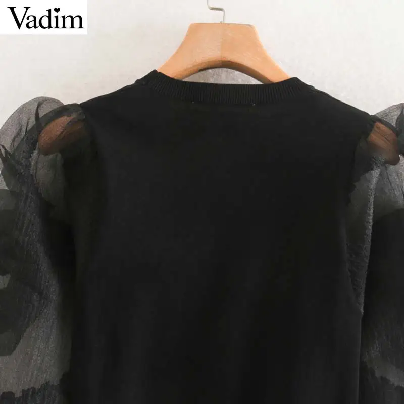 Женское элегантное платье vadim трикотажные тонкие свитера из кусков с рюшами и