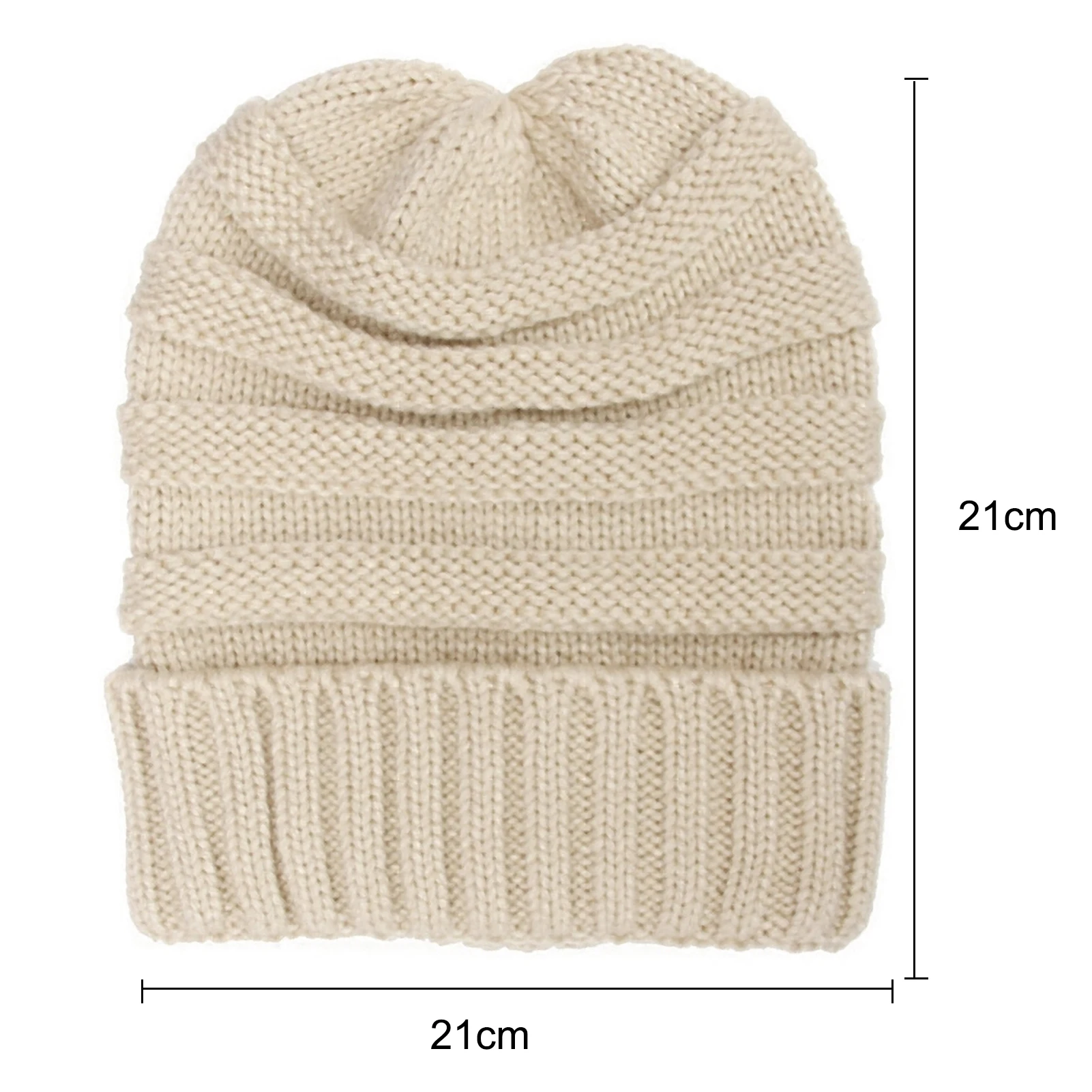 

Unisex Winter Thick Warm Soft Stretchy Woolen Yarn Knitted Beanie Hat Headwear