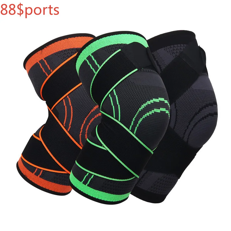 Cheap 1PC Sports Kneepad Men Pressurized Elastic Knee Pads Support Fitness Gear Basketball Volleyball Brace Protector 1pc sports kneepad men pressurized elastic knee pads support fitness gear basketball volleyball brace protector
