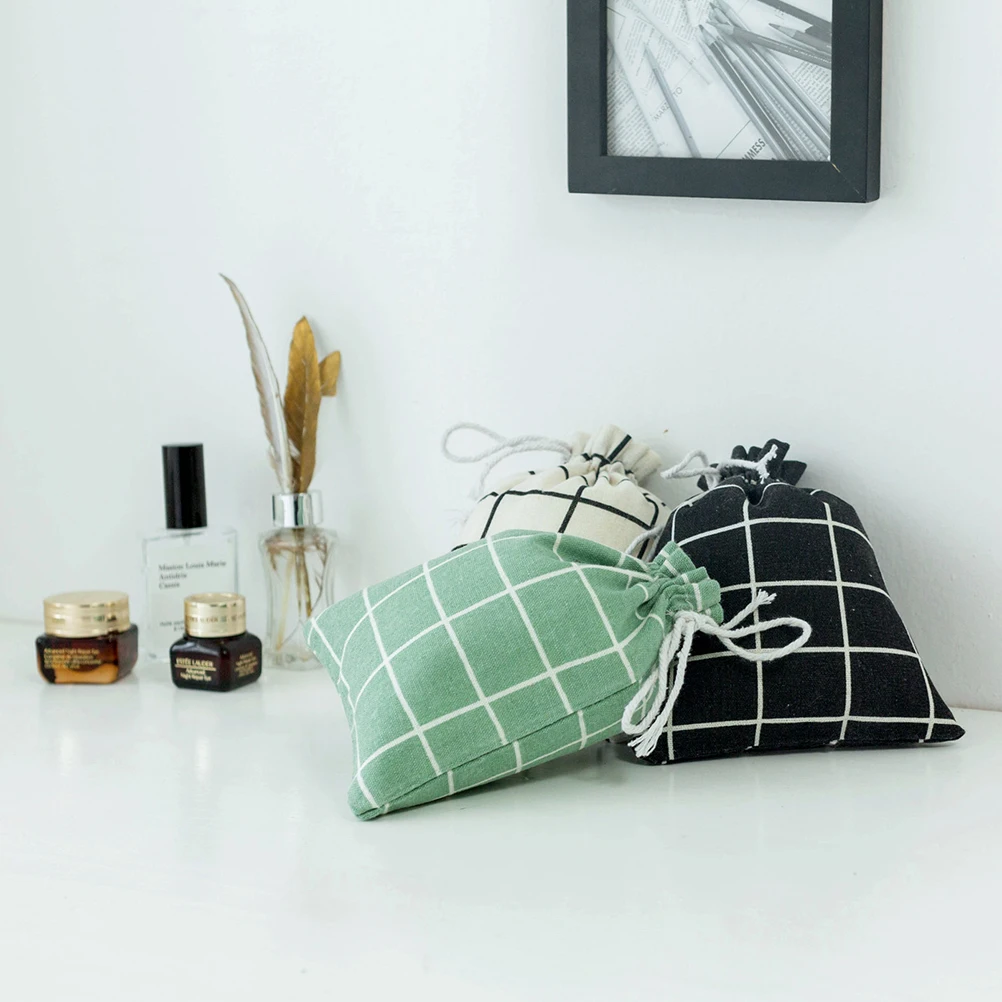 10 шт сумки на шнурке креативные полосы мягкий плед Подарочный мешок Lucky для