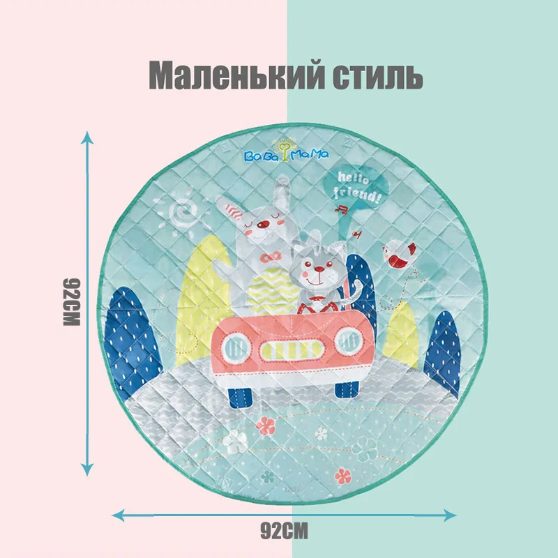 Детский манеж, детский игровой коврик, ковровая сумка для хранения игрушек, коврик, нескользящий шелковый хлопковый детский игровой коврик для ползания, Детская мозаика - Цвет: S size