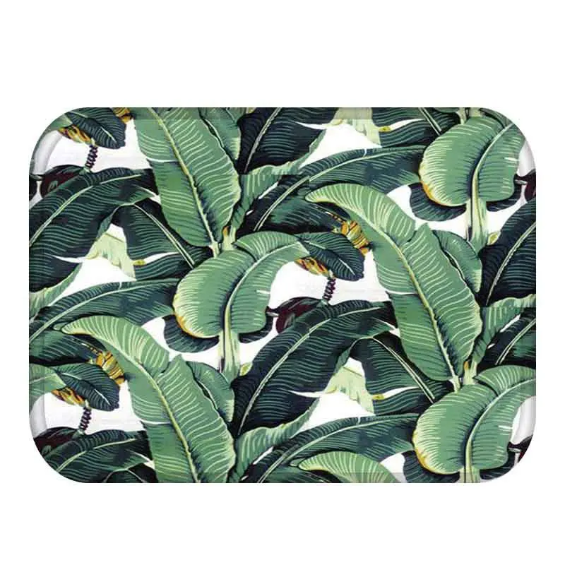 Коврик с листьями и цветами для входной двери нескользящий кухонный ковер Flan nel