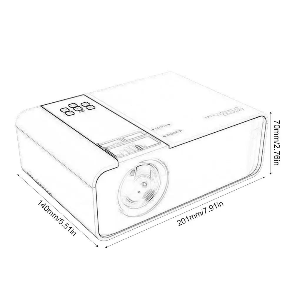 

Mini Projector TD90 Update Native 1280 x 720P Portable Projector TD90 40 Degree Keystone Android WiFi 3D Home Cinema