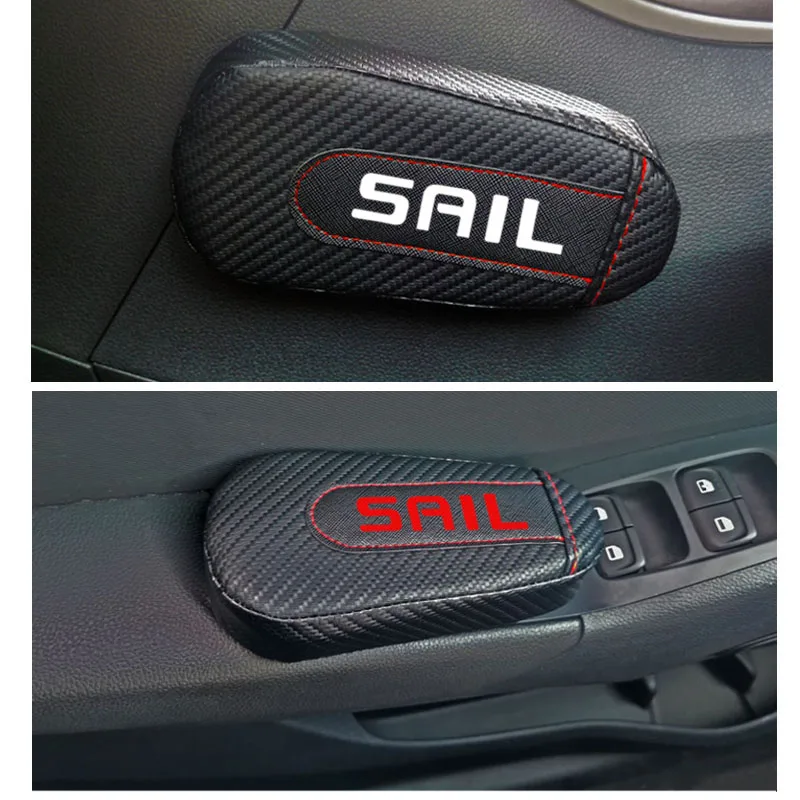 

1 шт., кожаный наколенник для Chevrolet Sail из углеродного волокна
