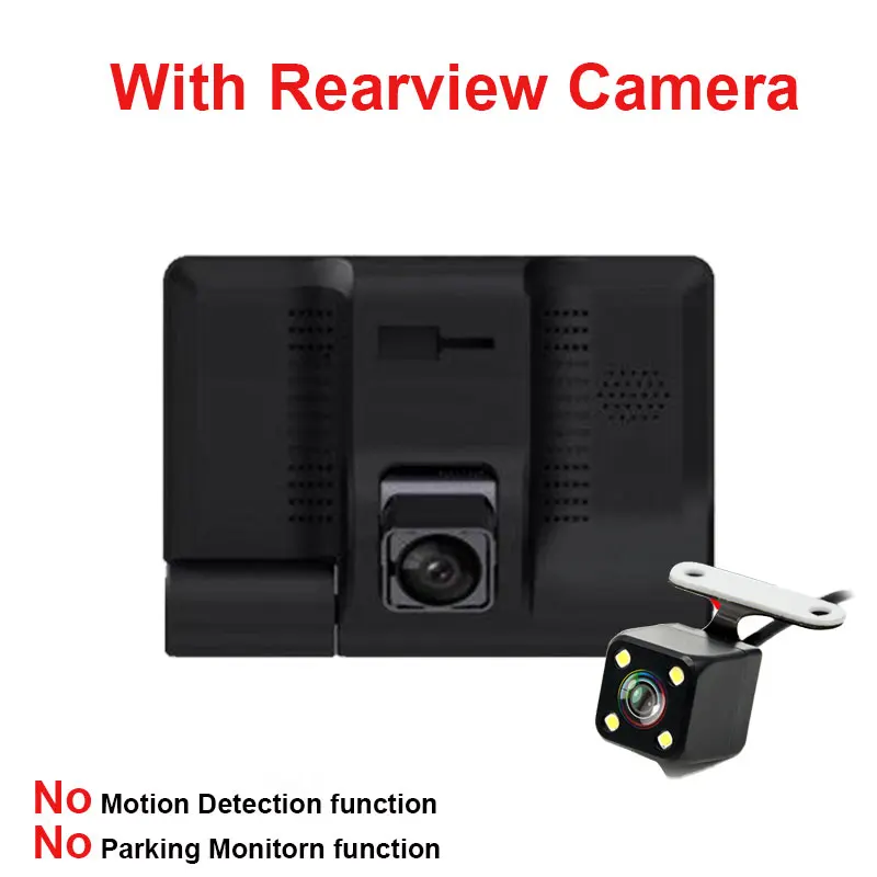 With Rear Lens Kampacar HD " Автомобильный видеорегистратор зеркало 3 камеры Авто рекордер 3 в 1 Авто видеорегистраторы регистратор автомобиля заднего вида Двойной видеорегистратор с двумя камерами s - Название цвета: With Rear Lens