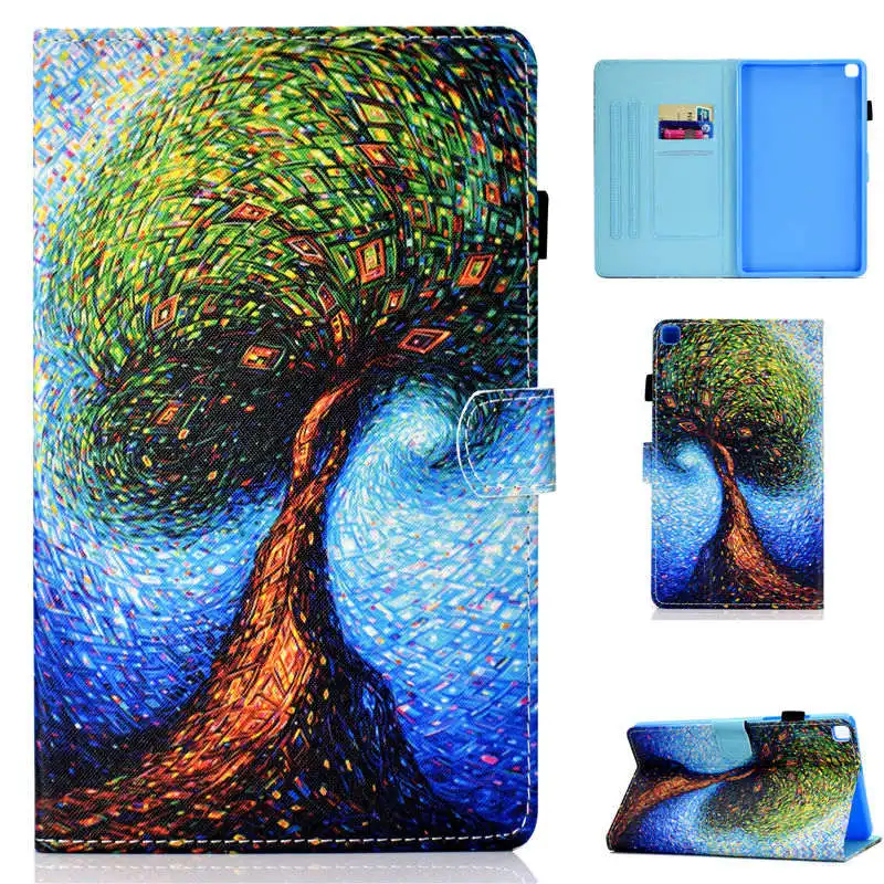 005 Чехол для Samsung Galaxy Tab A 8,0 SM-T290 SM-T295 T290 T295 T297 чехол Funda планшет мультфильм окрашенный Стенд кожа оболочка+ подарок - Цвет: 005