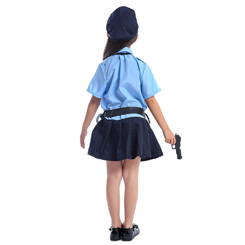 Крошечный полицейский милый Карнавальный костюм для девочек на Хэллоуин детей