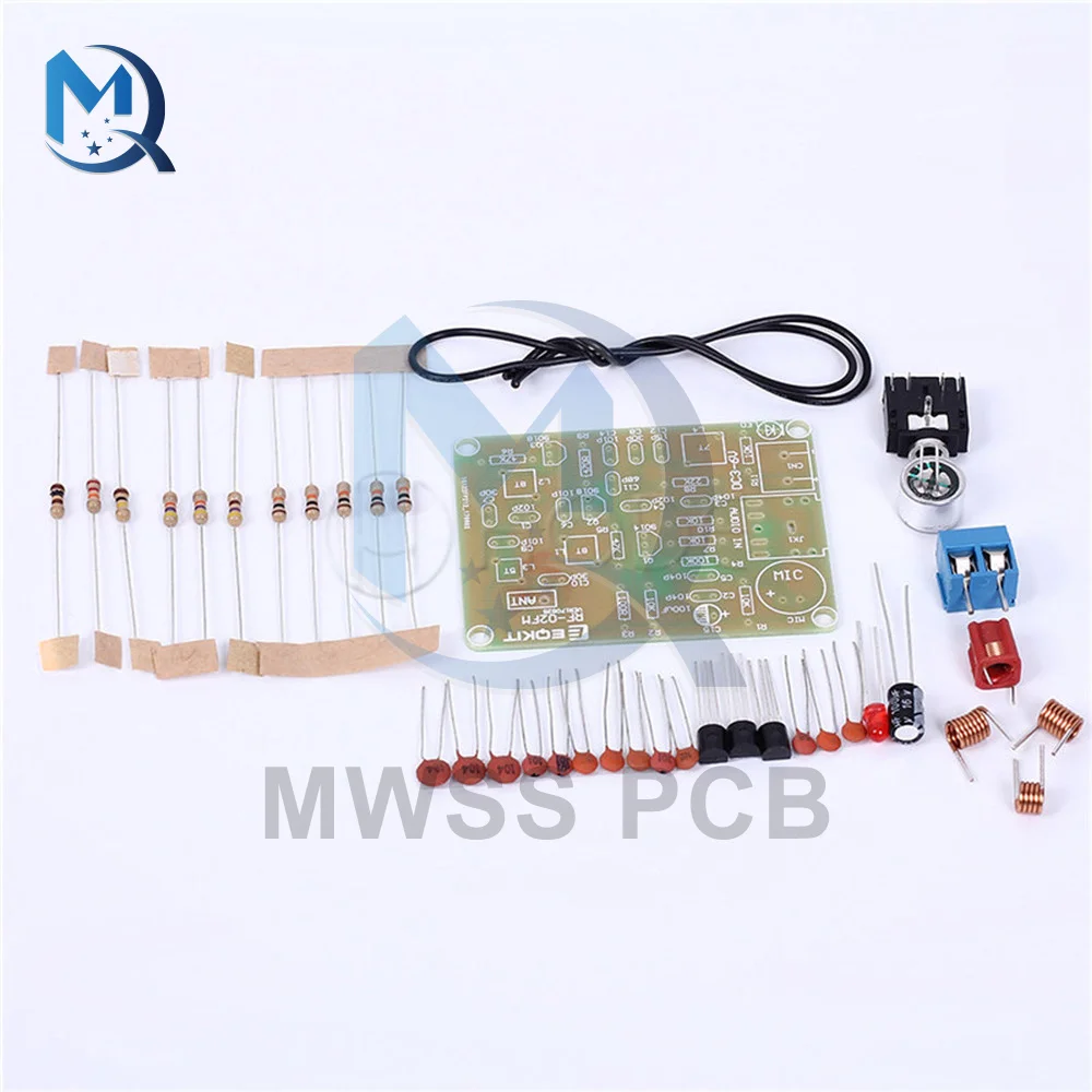 

DC 3V 6V FM Wireless Transmitter Module DIY Kits 88-108MHz Electronic Frequency Microphone Stereo Radio Board Parts Adjustable