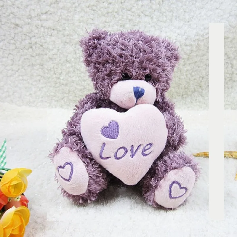 

Wholesale 12pcs/lot New Plush Toy Love Heart Teddy Bear Plush Doll Stuffed Animals Valentine's Day Gifts