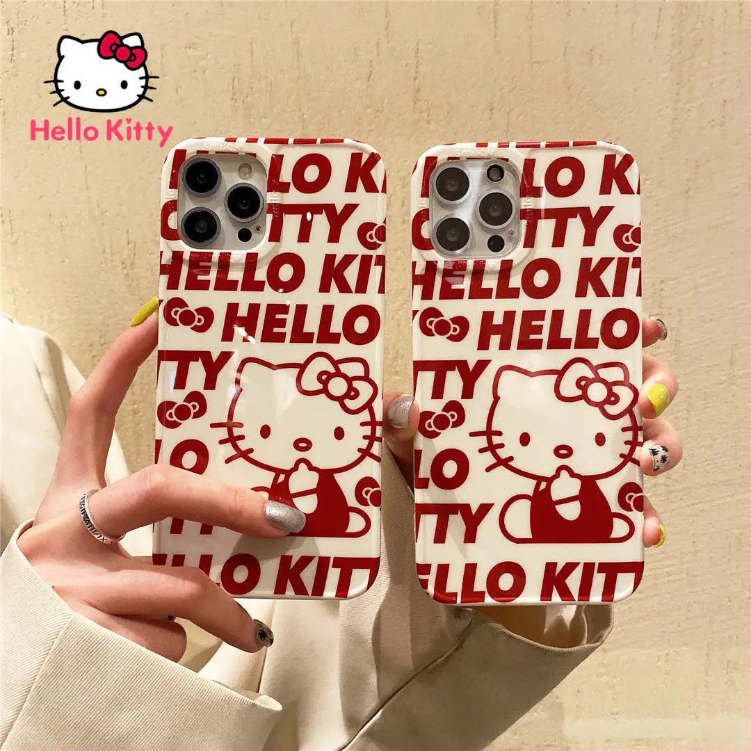 

Hello Kitty full screen case for iPhone13/13Pro/13Promax/13mini/7/8P/X/XR/XS/XSMAX/11/12Pro/12mini Phone anti-drop Case Cover