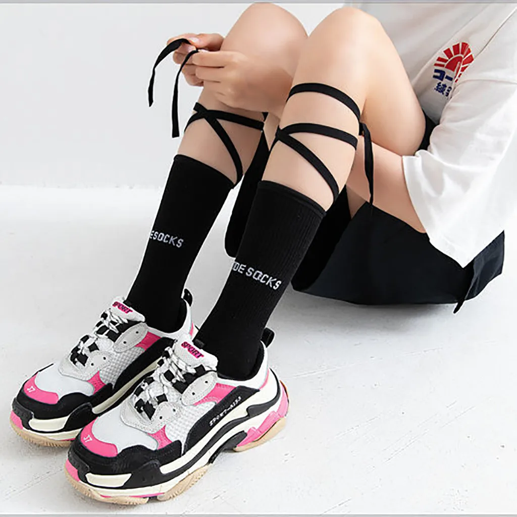 Носки в Корейском стиле уличные носки Харадзюку хип хоп однотонные Повседневные