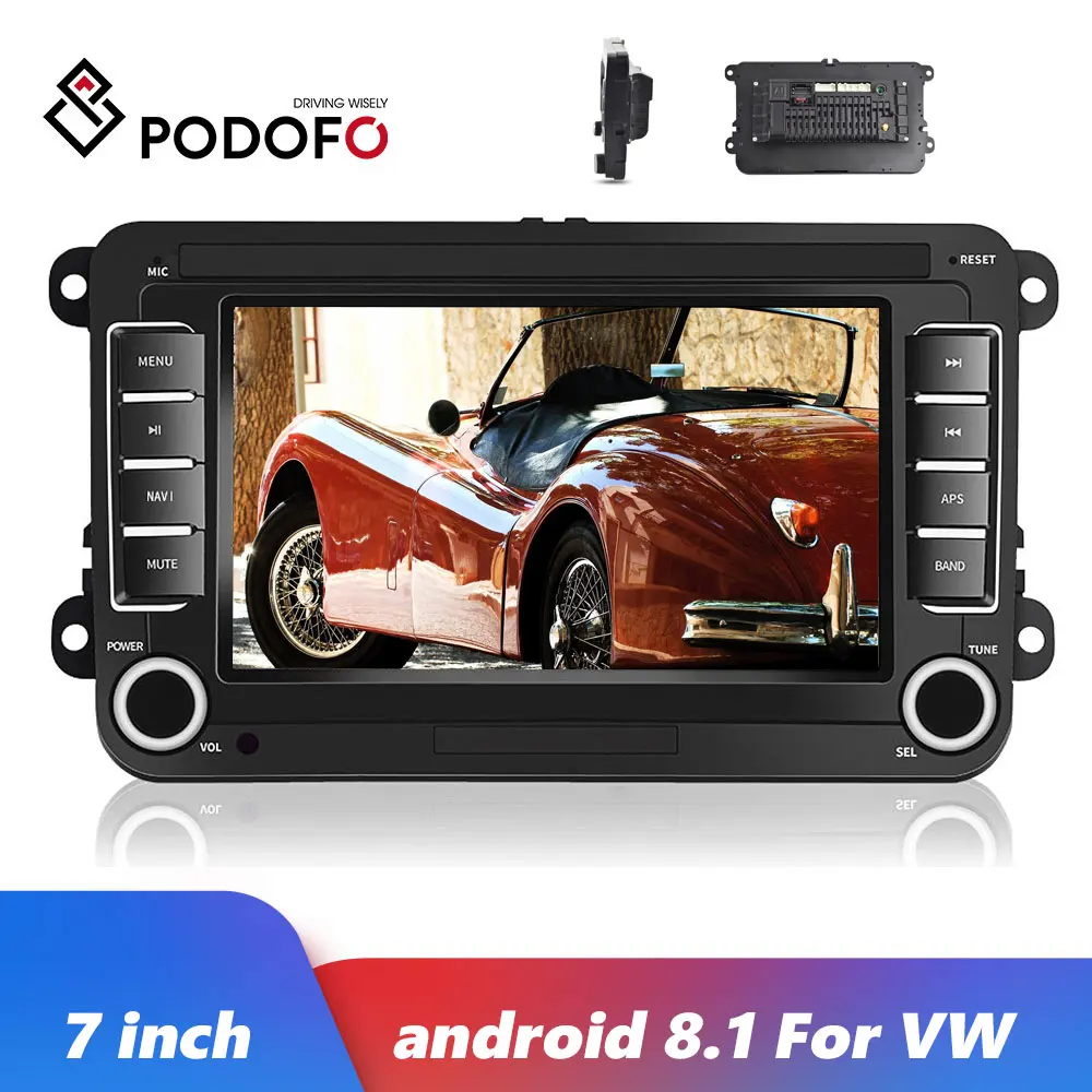 Автомобильный мультимедийный MP5 видеоплеер Podofo стерео система на Android 8 1 с GPS 7