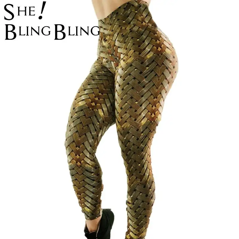 SheBlingBling женские брюки до щиколотки с принтом в виде металлических шин