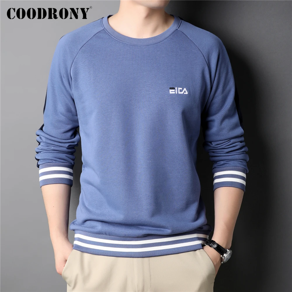 

COODRONY/фирменные хлопковые худи с круглым вырезом; Мужская одежда; Сезон весна-осень; Новое поступление; Уличная одежда; Модная мужская толсто...