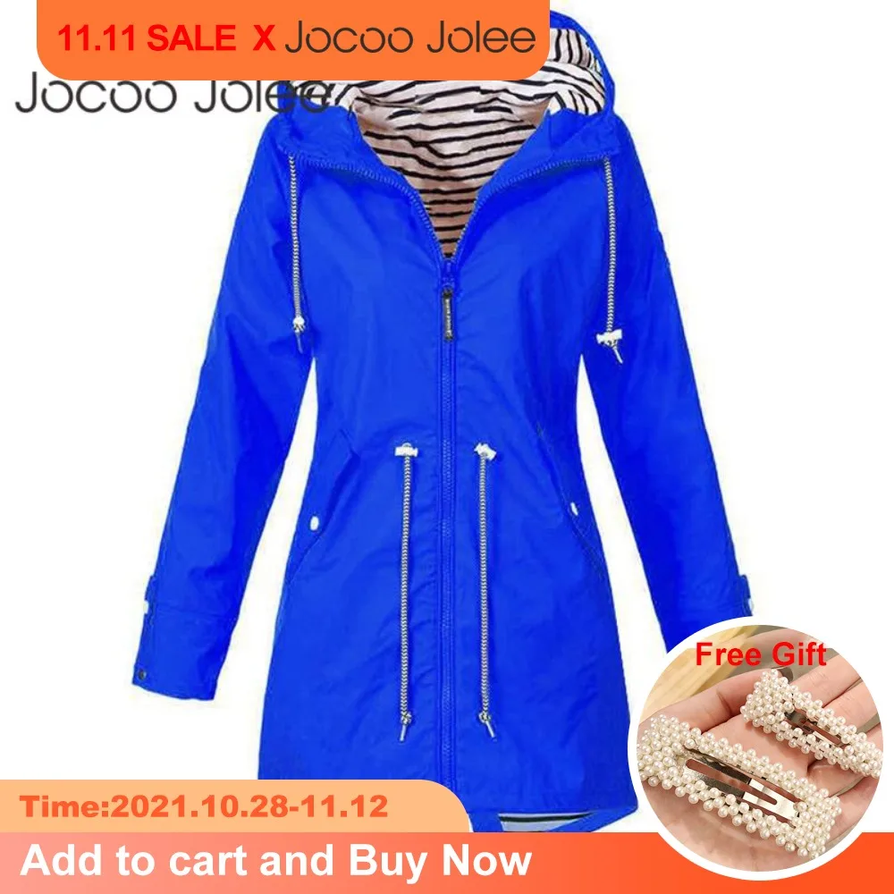 

Женская ветровка, осенняя Повседневная походная одежда с длинным рукавом, дождевик, однотонная куртка с изображением гор, тренчкот, верхняя...