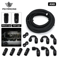 8an an8 oil fuel fittings hose end 04590180 degree oil adaptor kit an8 braided oil fuel hose line 5m black with clamps