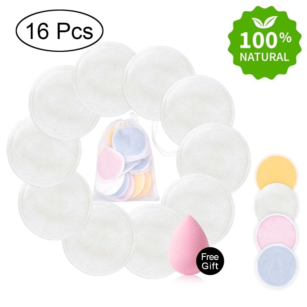 Моющиеся хлопковые салфетки для снятия макияжа из микрофибры многоразовые