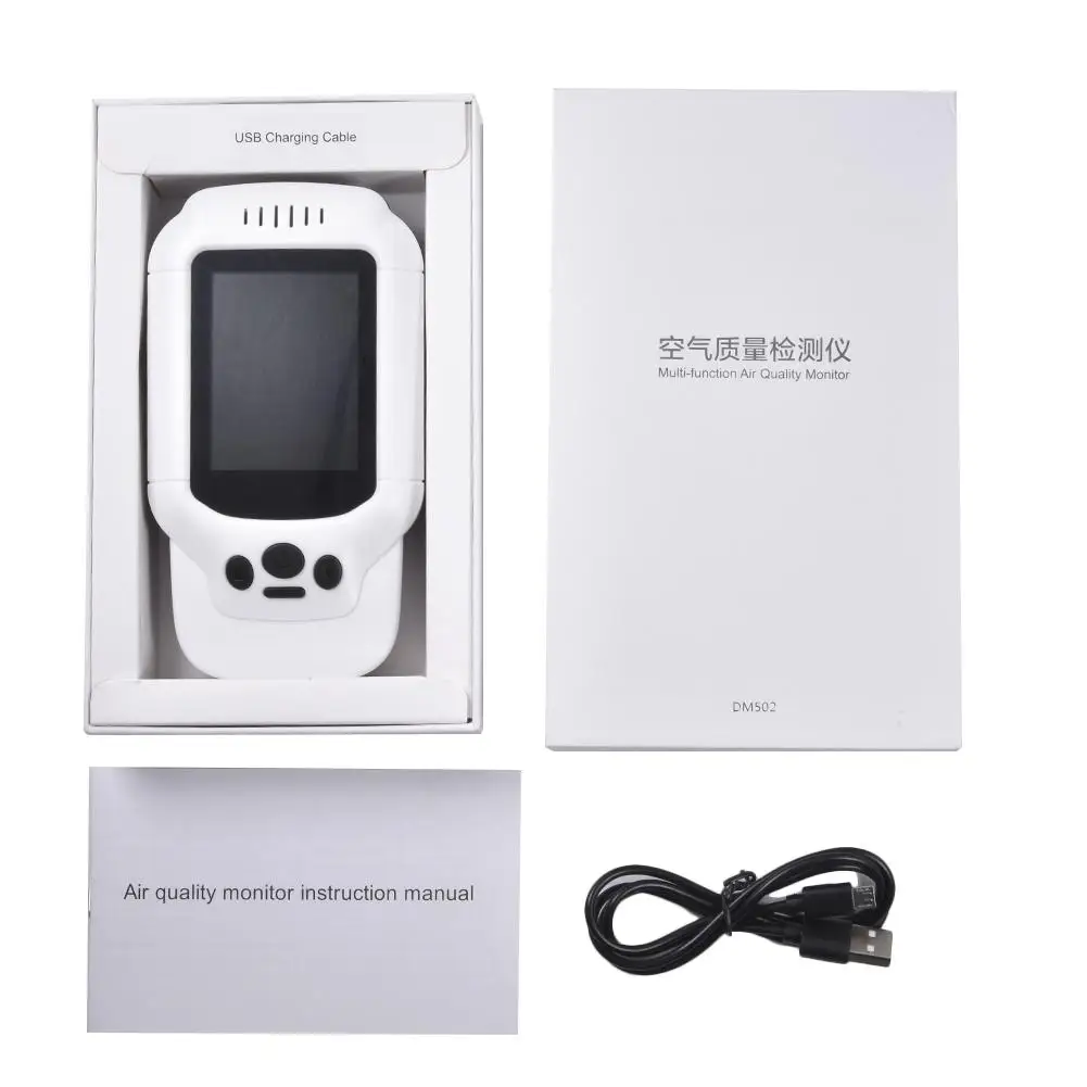 

Air Quality Monitor Tester Versatile Formaldehyde TVOC Detector LCD Temperature Humidity Meter For Indoor Pollution Monitoring