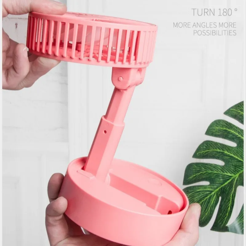 

New USB Charging Handheld Small Fan Portable Outdoor Mini Creative Desktop Office Folding Telescopic Fan