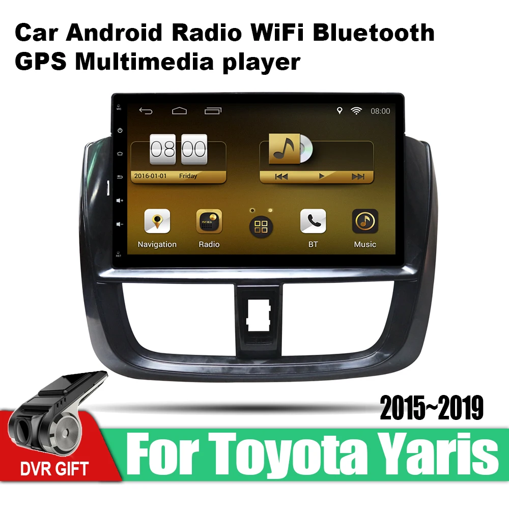 Автомобильные аксессуары для Toyota Yaris 2015 2019 DVD мультимедийный плеер система GPS