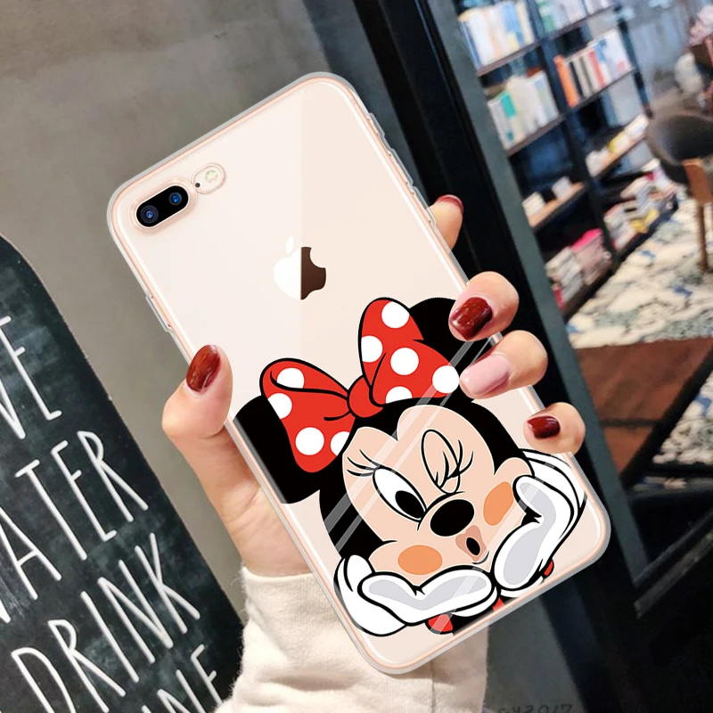 mini Ультратонкий чехол для iphone 8, 7, 6, 6S Plus, мягкий прозрачный чехол из ТПУ с рисунком забавной лягушки для iphone X 11 Pro XS, чехол для MAX XR - Цвет: mini