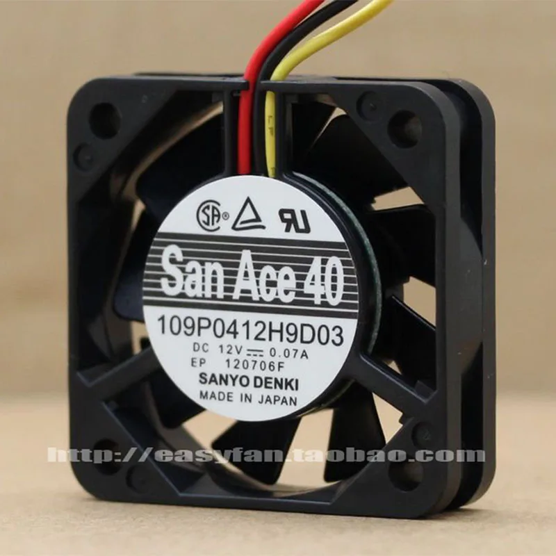 SANYO 4 см 4010 12 В 0.07A 109P0412H9D03 двойной вентилятор с шарикоподшипником 40x40x10 мм