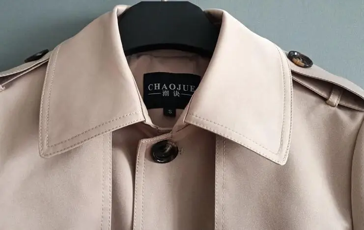 

Autumn winter Mens trench coats man short coat men Single-breasted clothes slim fit overcoat long sleeve 2020 new designer