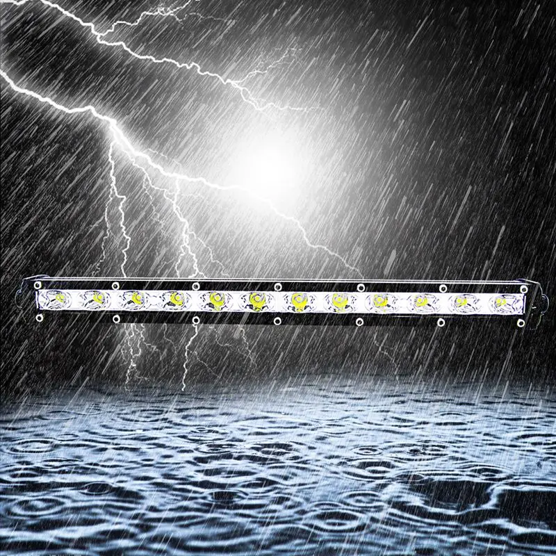 Универсальные однорядные светодиодные рабочие лампы 13 дюймов 36 Вт фары дальнего