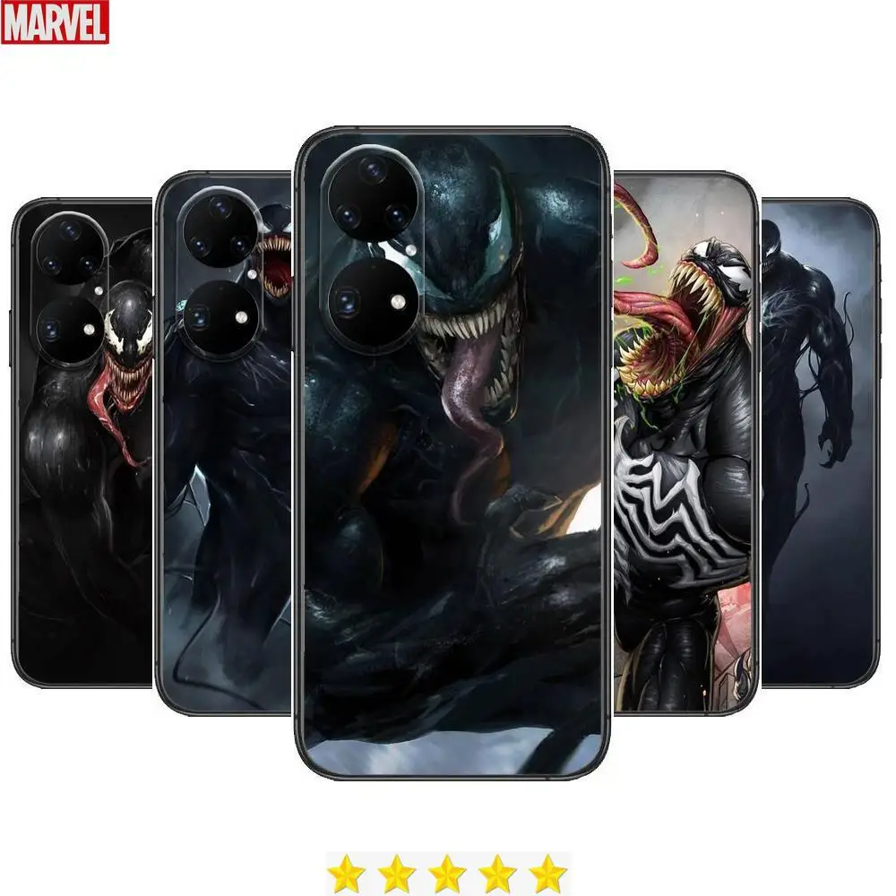 

popularity venom Phone Case For Huawei p50 P40 p30 P20 10 9 8 Lite E Pro Plus Black Etui Coque Painting Hoesjes comic fas