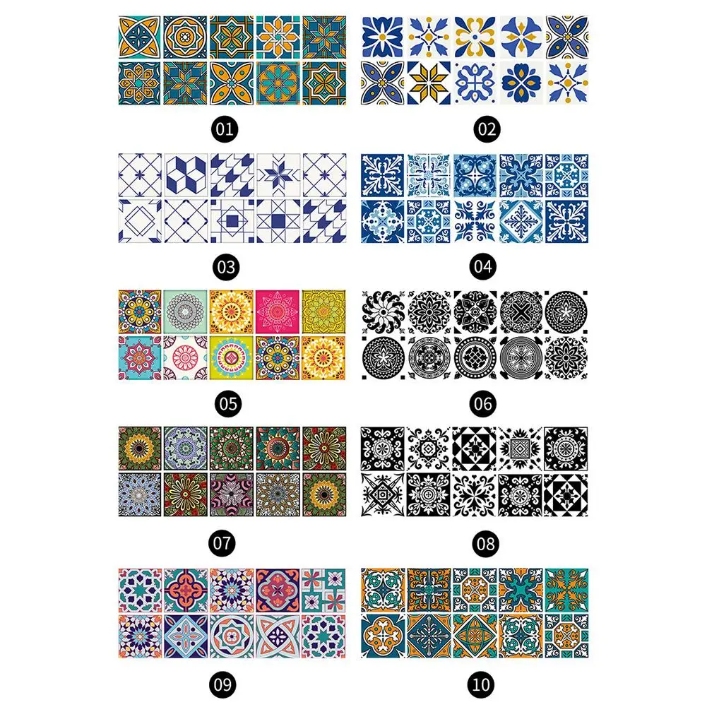 10 шт./компл. 3D визуальная художественная Геометрическая наклейка на плитку s ПВХ