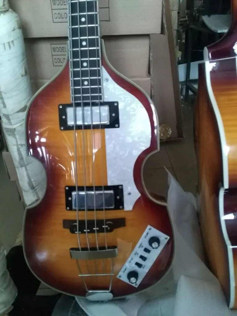 Sunburst Hofner скрипка BB2 бас Hofner BB2 современный Электрический бас Пламя клен Hofner bass гитара
