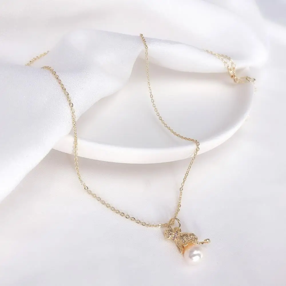 

14K Gold Necklace Hand-made Personality Temperament Sweater Chain Long Pearl Necklaces Female Fine Jewelry Anniversary Strand
