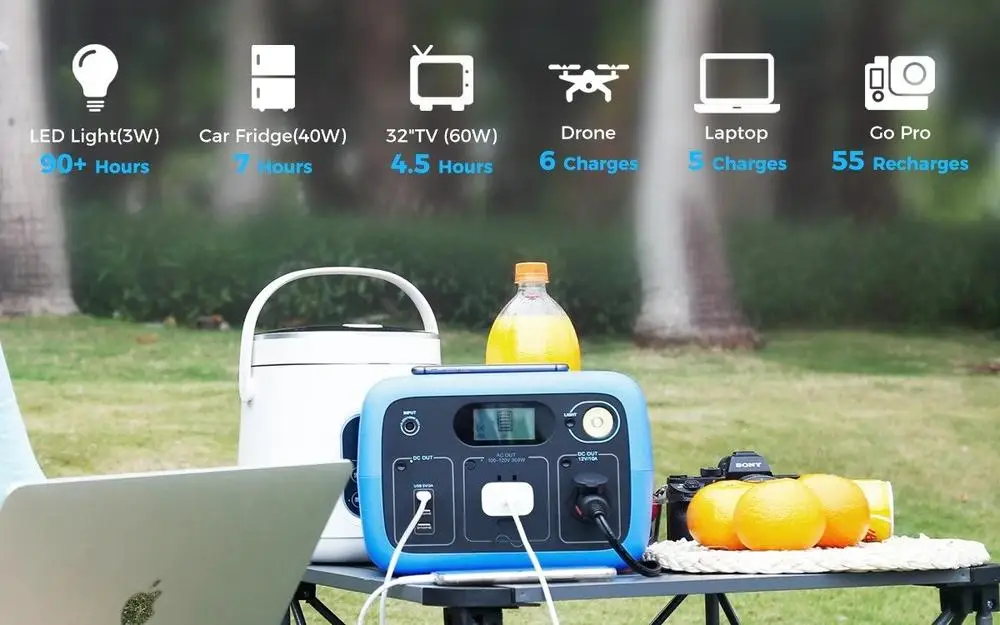 Bluetti-generador Solar port&aacute;til para emergencias, inversor de estaci&oacute;n de energ&iacute;a, almacenamiento de energ&iacute;a, carga r&aacute;pida, 220V, 300Wh-1