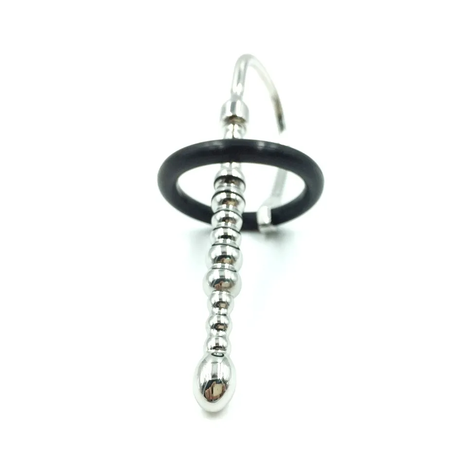 Нержавеющая сталь u образная вилка для пениса с силиконовым кольцом уретральные