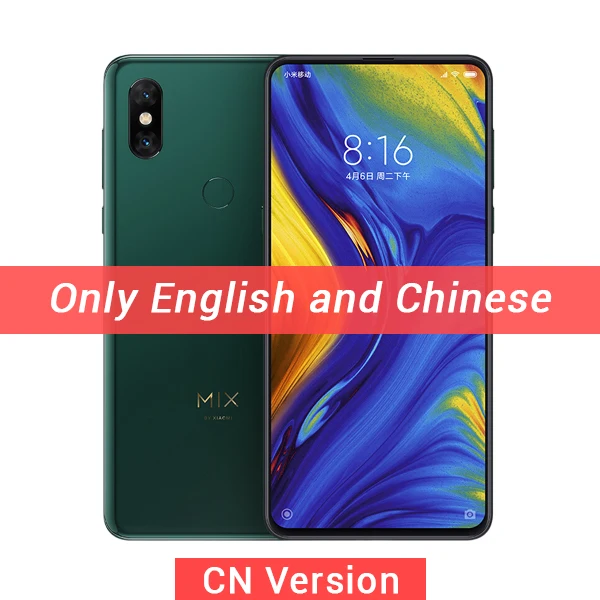Xiaomi mi x 3 8 ГБ ОЗУ 128 Гб ПЗУ мобильный телефон Snapdragon 845 Восьмиядерный 24 МП фронтальная камера 6,3" 19,5: 9 полный экран - Цвет: CN ROM Green