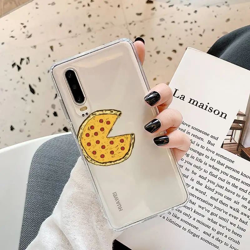 

Funny pizza best friends Phone Case Transparent for Samsung A71 S9 10 20 HUAWEI p30 40 honor 10i 8x xiaomi note 8 Pro 10t 11
