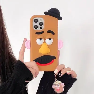 

New Funny Style Bullet Potato Couples Lovers Phone Case Apple Applies Mobile Phone Case Prevent Falling Lovely 2021 Style