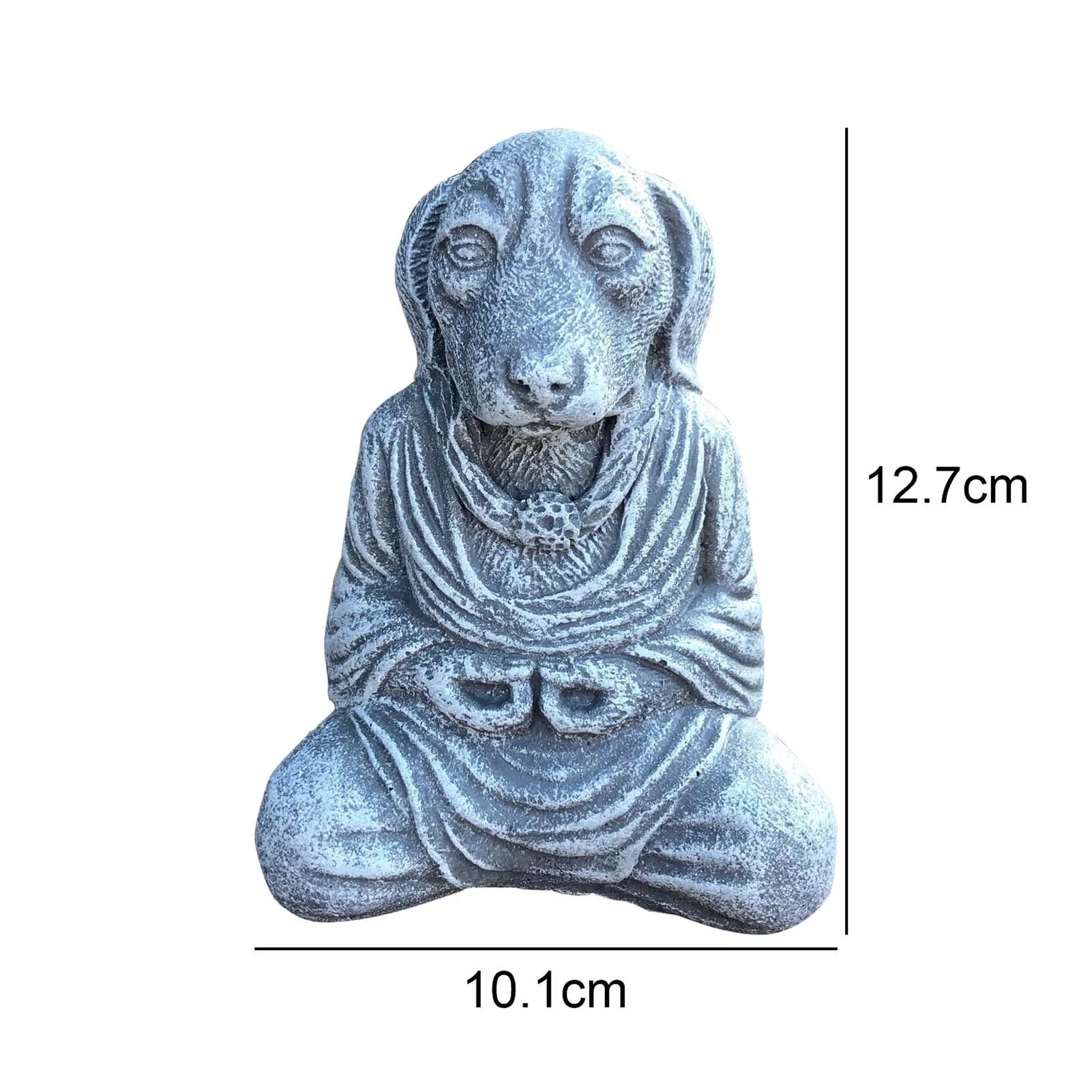 

Garden Decoration Dog Statue Resin Meditative Meditating Dog Sculpture Peace Buddhism for Yard Ornament Relative Friend Gift