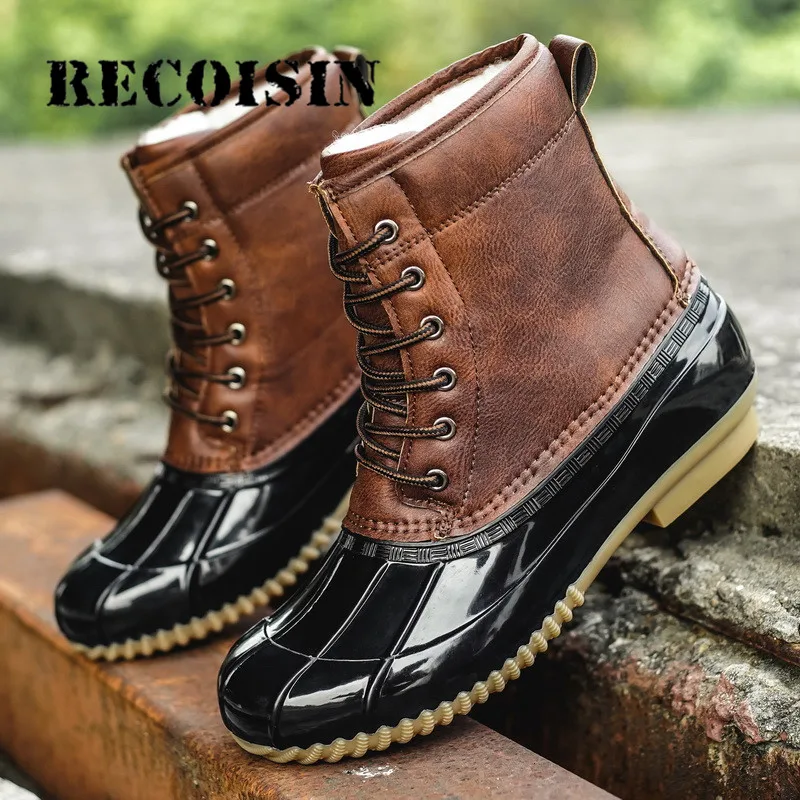 Женская походная обувь утка сапоги с водонепроницаемой молнией на резиновой