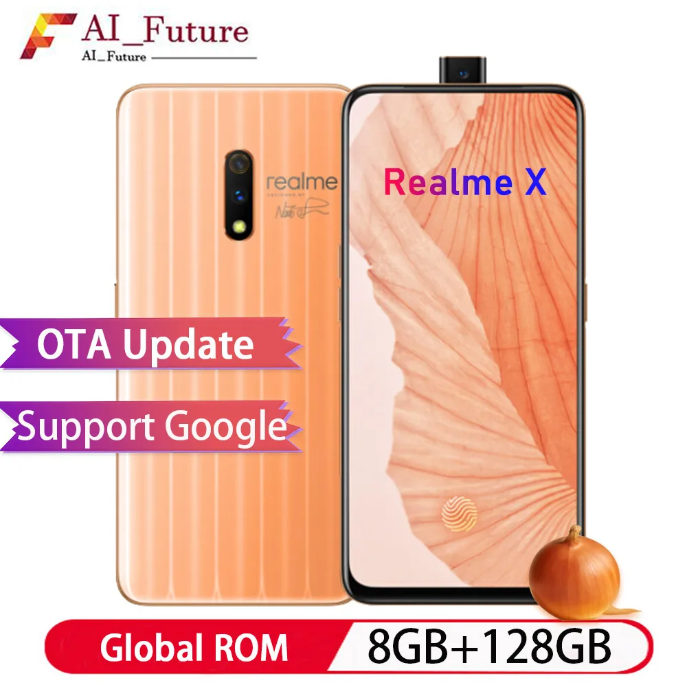 OPPO Realme X 6 53 дюймовый экран отпечатков пальцев 3765 мАч 8 ГБ ОЗУ 128 Гб ПЗУ Snapdragon 710