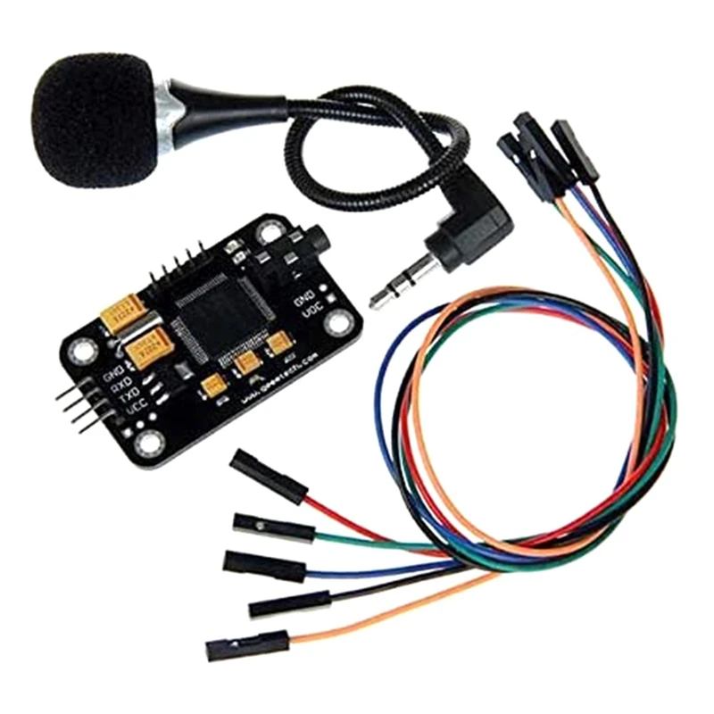 

Модуль распознавания голоса, плата голосового управления распознаванием звука речи для Arduino, совместимая с микрофоном