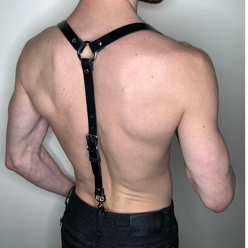 Мужской кожаный ремень для БДСМ-фетиша БДСМ | Тематическая одежда и униформа