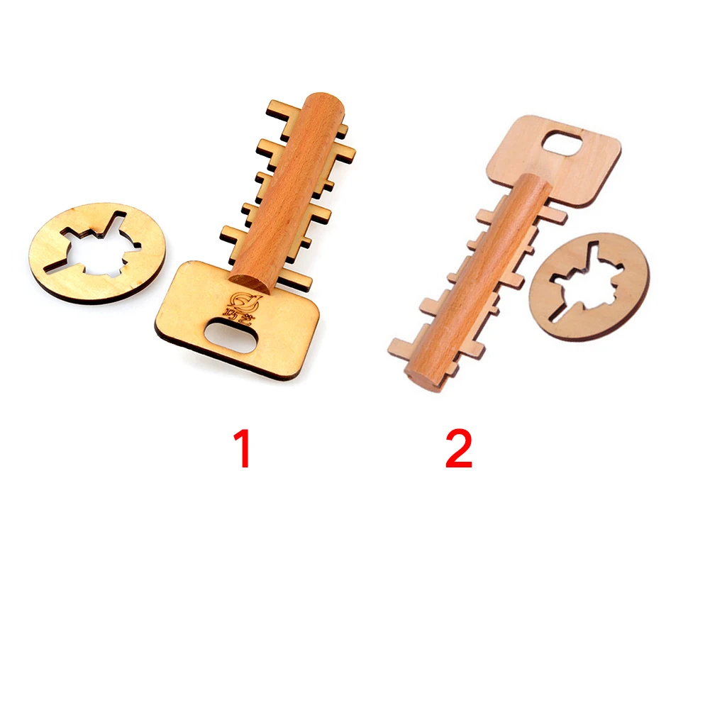 

Unlock Intelligence Funny Preschool Educational Toy Key Kids Bamboo Wooden Children