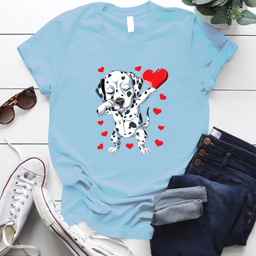 Женские летние футболки для мальчиков Летняя одежда пар Топы ко Дню Святого